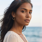Molten Oval Stud Earrings