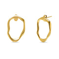 Molten Oval Stud Earrings