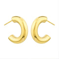 Aura Chunky Open Hoop Earrings on white background