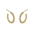 Aura Beaded Hoop Earrings on white background