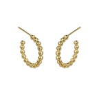 Aura Beaded Hoop Earrings on white background