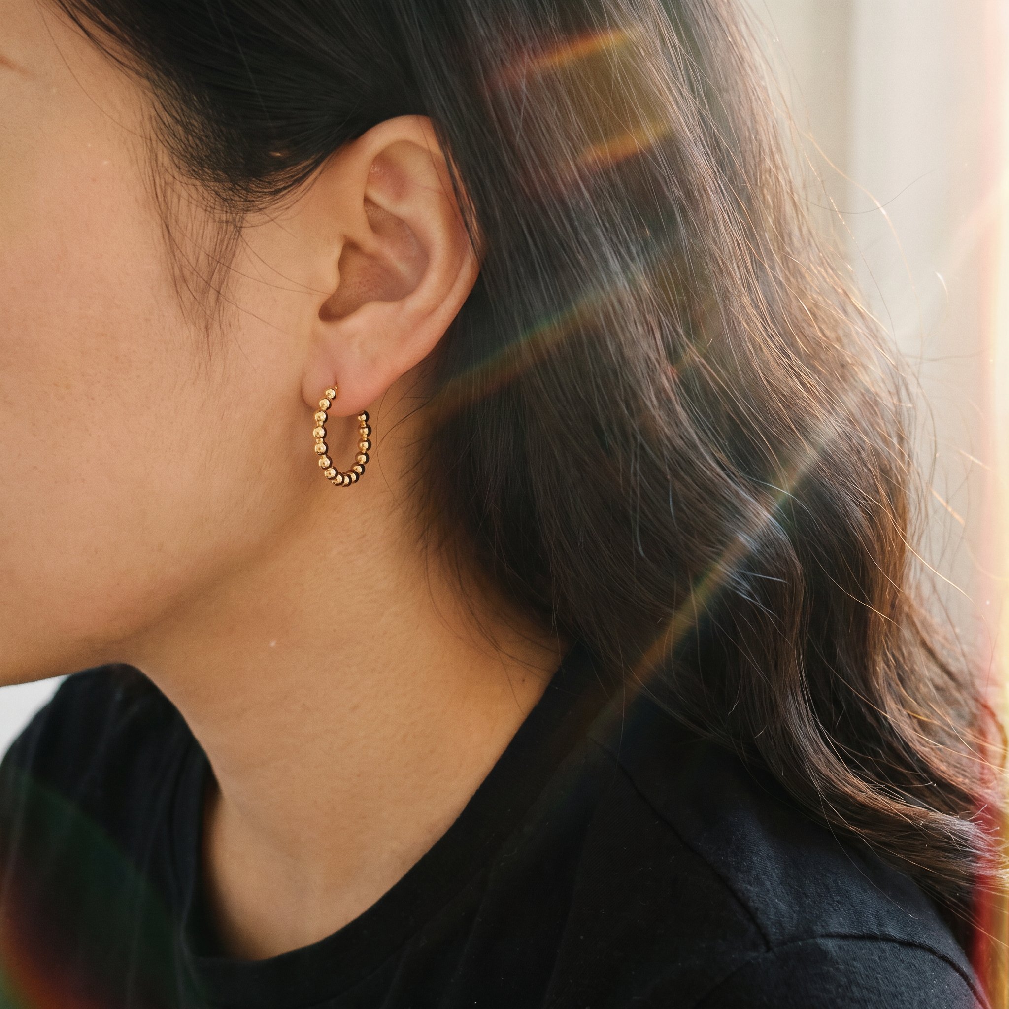 Beaded Hoop Earrings