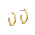 Aura Sculpted Open Hoop Earrings on white background