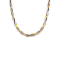 Aura Two-Tone Twisted Herringbone Necklace on white background