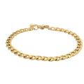 Aura Gold Curb Chain Bracelet on white background