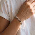 Silver Curb Chain Bracelet