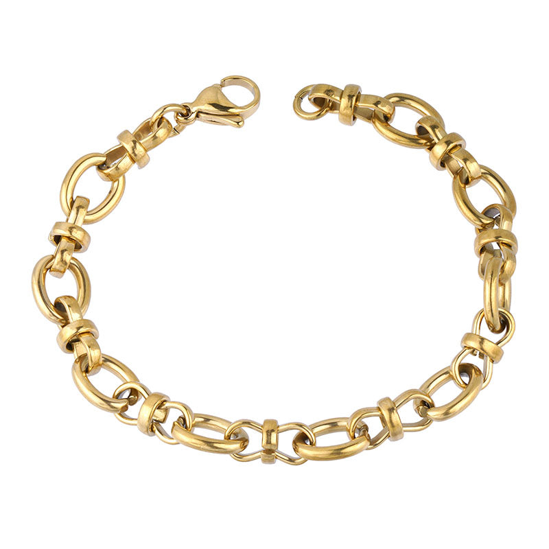 Aura Chunky Oval Link Bracelet on white background