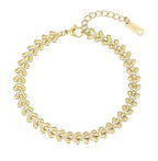 Aura Chevron Link Chain Bracelet on white background