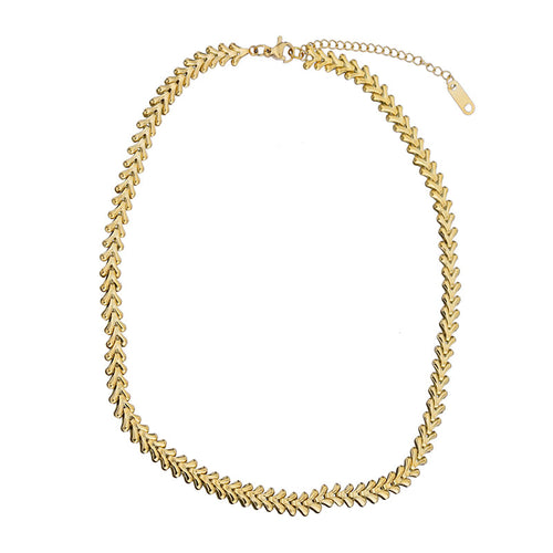 Aura Chevron Link Chain Necklace on white background