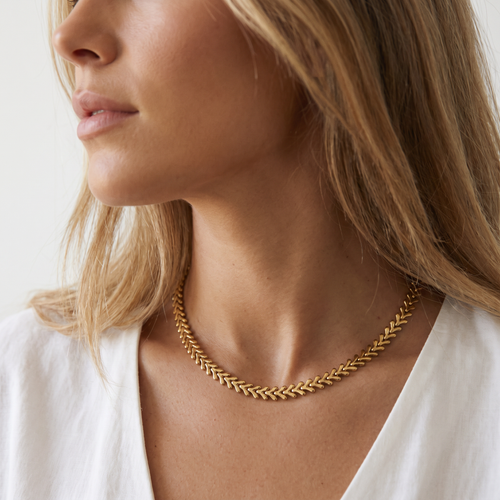 Chevron Link Chain Necklace