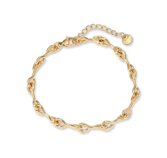 Aura Twisted Rope Chain Bracelet on white background
