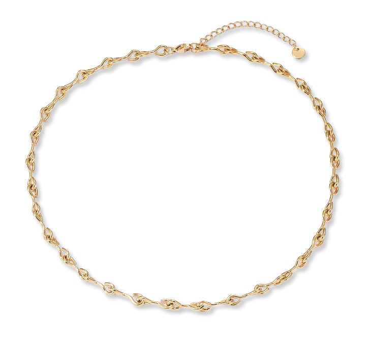 Aura Twisted Rope Chain Necklace on white background