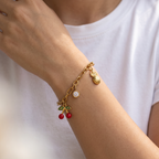 Cherry & Pineapple Charm Bracelet